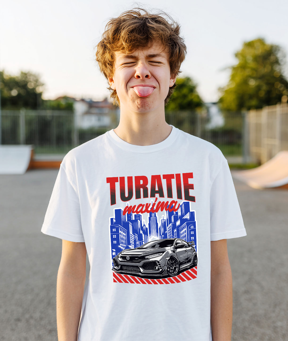 Tricou Femei, Barbati, Copii, Fata, Baiat, Unisex Personalizat Mașină Puternică de Curse în Oraș – Adrenalină și Viteză [1]