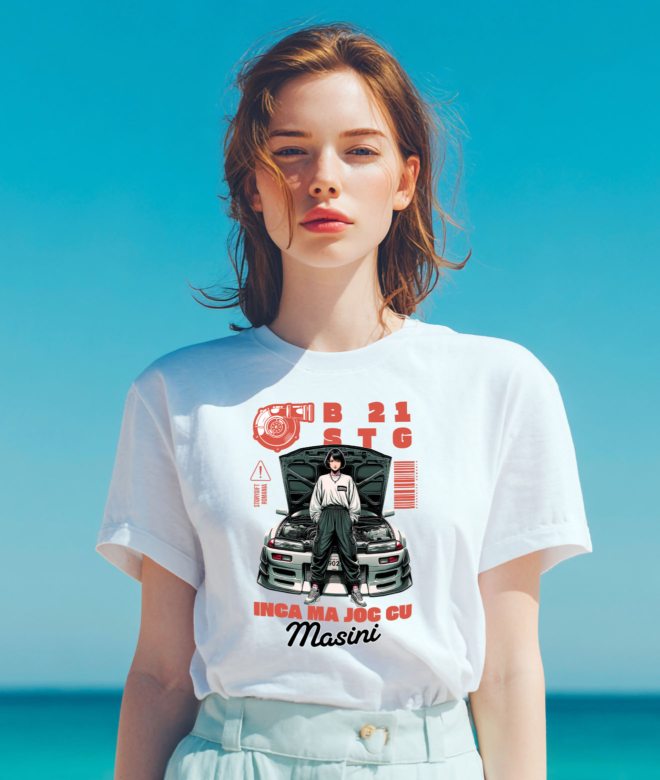 Tricou Femei, Barbati, Copii, Fata, Baiat, Unisex Personalizat Fată Anime – Ținută Stradală și Pasiune pentru Curse Ilegale [1]