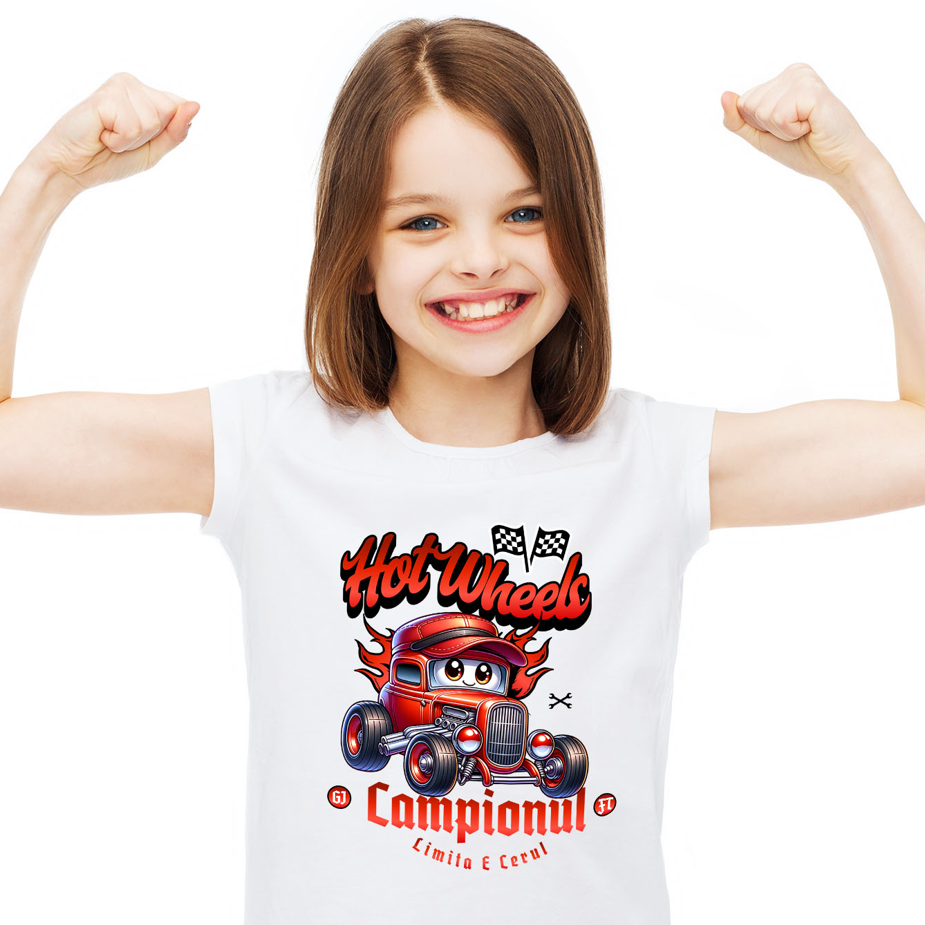 Masini - Tricou Femei, Barbati, Copii, Fata, Baiat, Unisex Personalizat Animație Mașină Roșie Vintage – Hot Wheels și Aventură Auto
