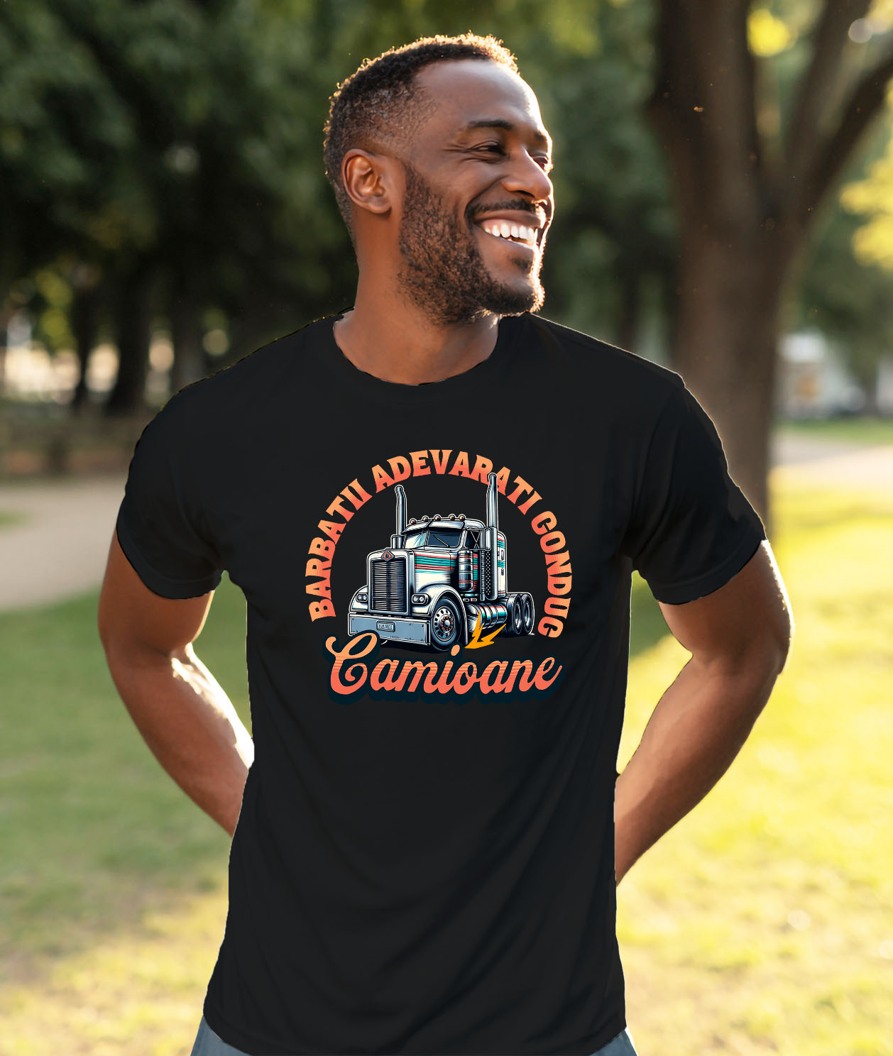 Tricou Femei, Barbati, Copii, Fata, Baiat, Unisex Personalizat Tir Colorat – Meserie Pentru Bărbați Adevărați | Camionagii Haiosi [1]