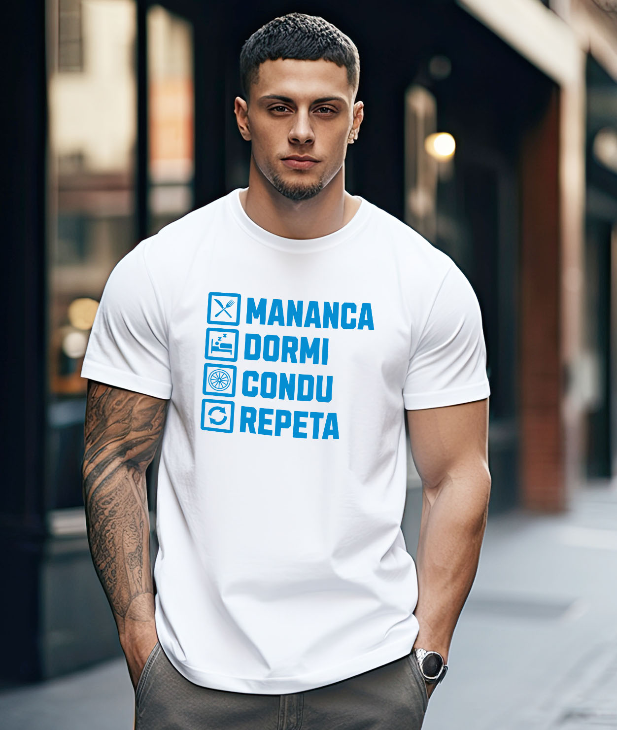 Tricou Femei, Barbati, Copii, Fata, Baiat, Unisex Personalizat Rutina Zilnică – Mesaj Haios Pentru Iubitorii De Mașini și Viteză [1]