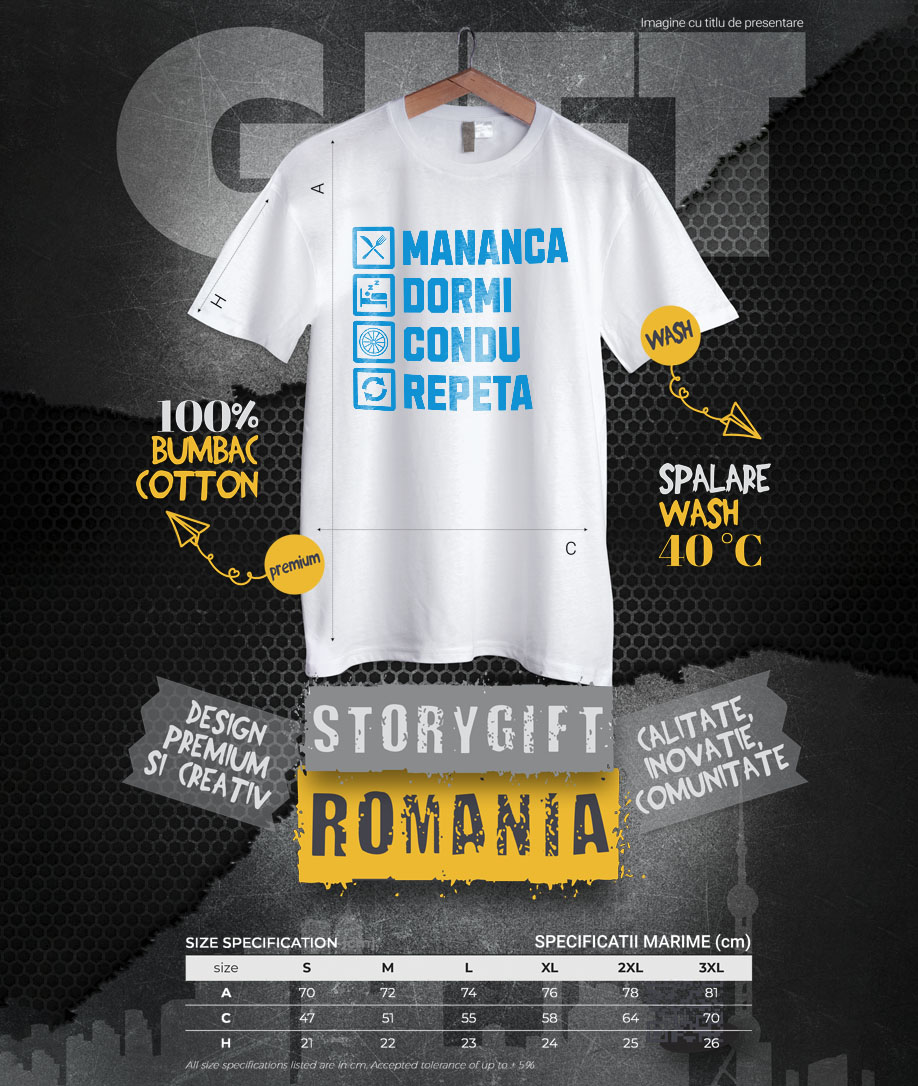 Tricou Femei, Barbati, Copii, Fata, Baiat, Unisex Personalizat Rutina Zilnică – Mesaj Haios Pentru Iubitorii De Mașini și Viteză [3]