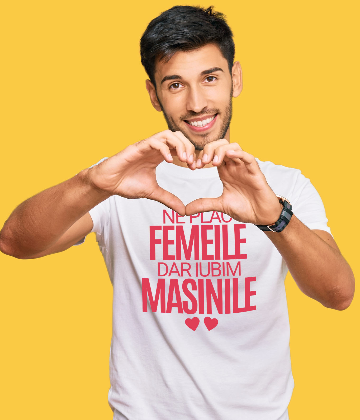 Tricou Femei, Barbati, Copii, Fata, Baiat, Unisex Personalizat Mesaj Romantic cu Inimioare – Declarație de Dragoste în Română [1]