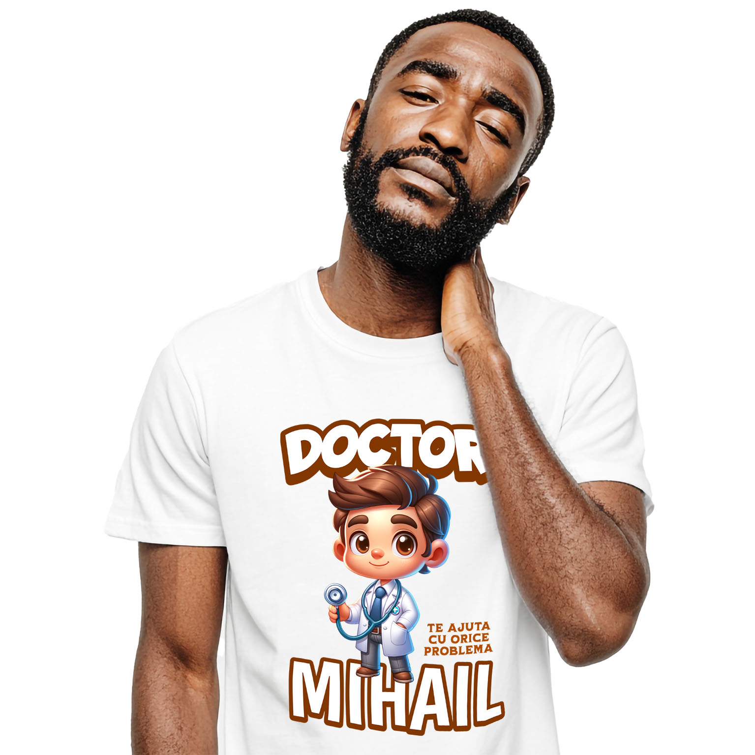 Tricou Femei, Barbati, Copii, Fata, Baiat, Unisex Personalizat Doctor Super Erou – Animație Inspirată Din Pasiunea Pentru Medicină