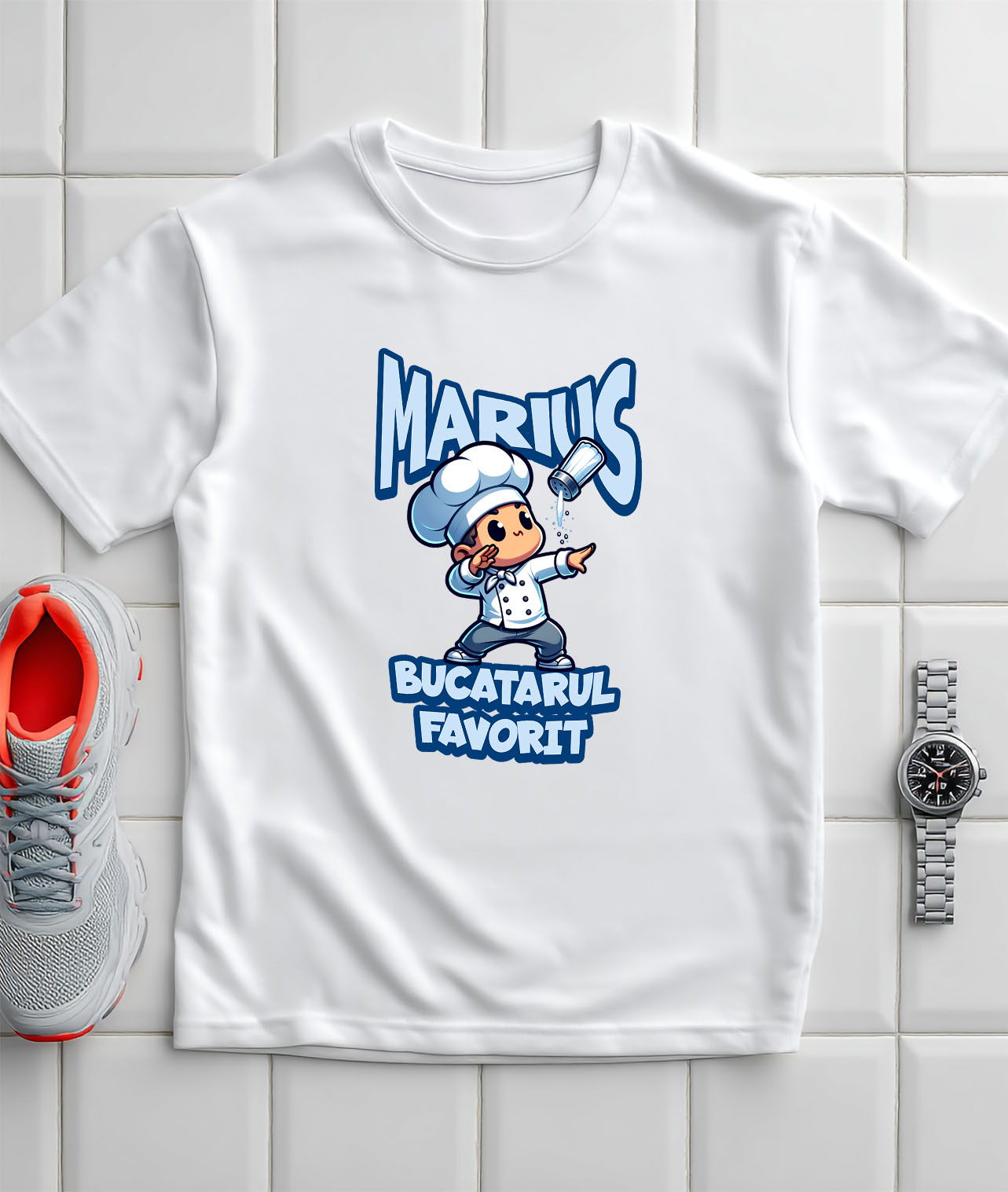 Tricou Femei, Barbati, Copii, Fata, Baiat, Unisex Personalizat Chef Bucătar Animat – Design Vesel Pentru Iubitorii De Gastronomie [2]