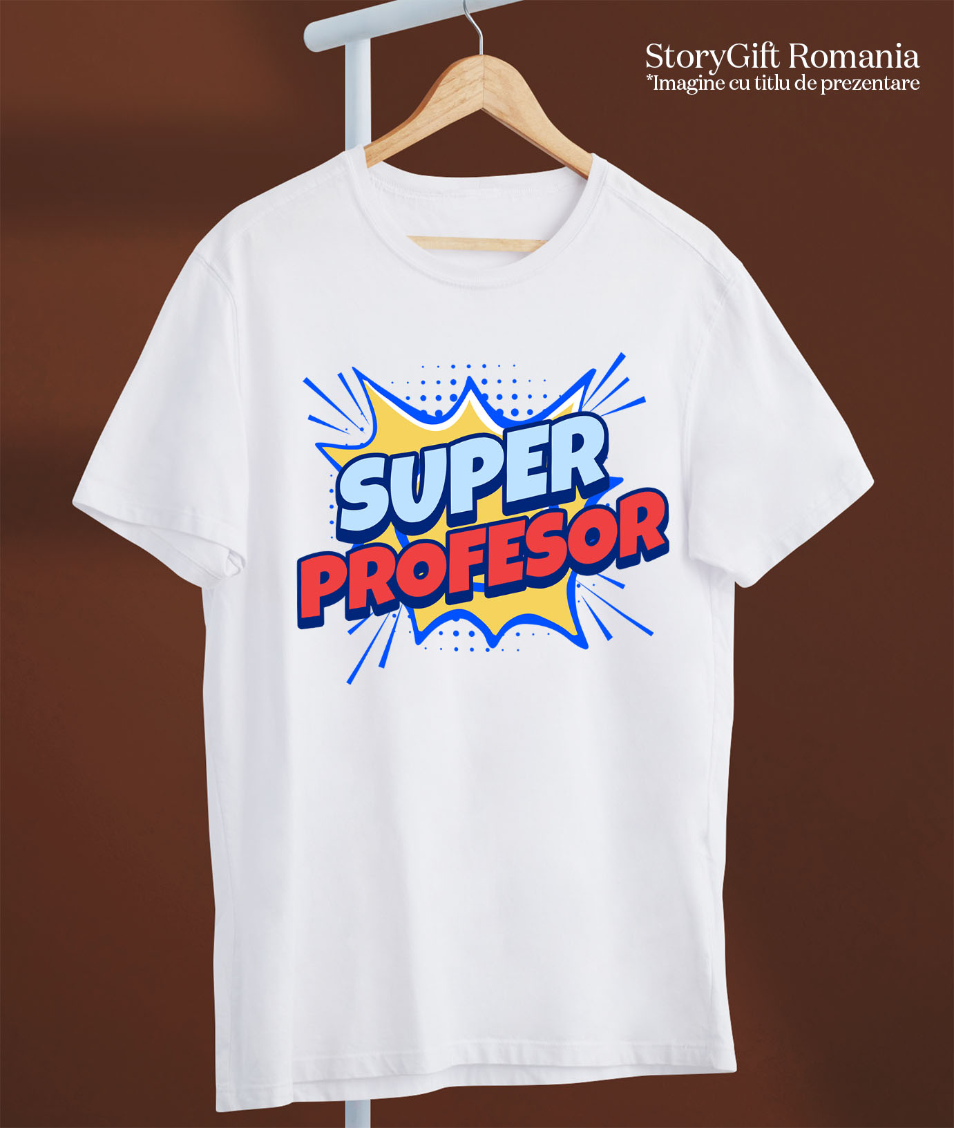 Tricou Femei, Barbati, Copii, Fata, Baiat, Unisex Personalizat Super Profesor – Design Desene Animate pentru Copii și Educație [2]