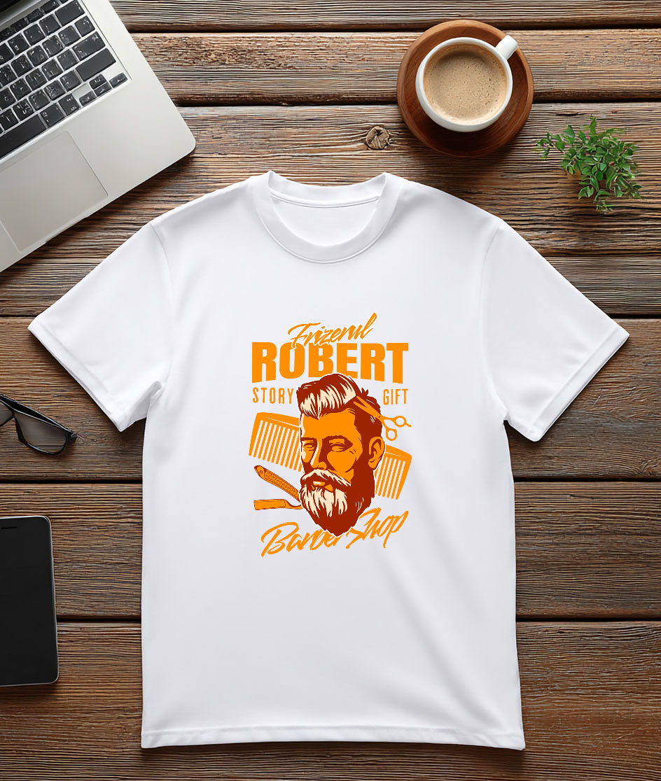 Tricou Femei, Barbati, Copii, Fata, Baiat, Unisex Personalizat Bărbat Cu Barbă și Păr Lung – Frizerie, Coafor, Hairstyling Profesional [2]