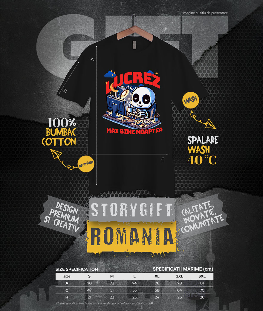 Tricou Femei, Barbati, Copii, Fata, Baiat, Unisex Personalizat Schelete Uman Lucrez Noaptea – Cafea, Calculator, Viața de IT-ist [3]