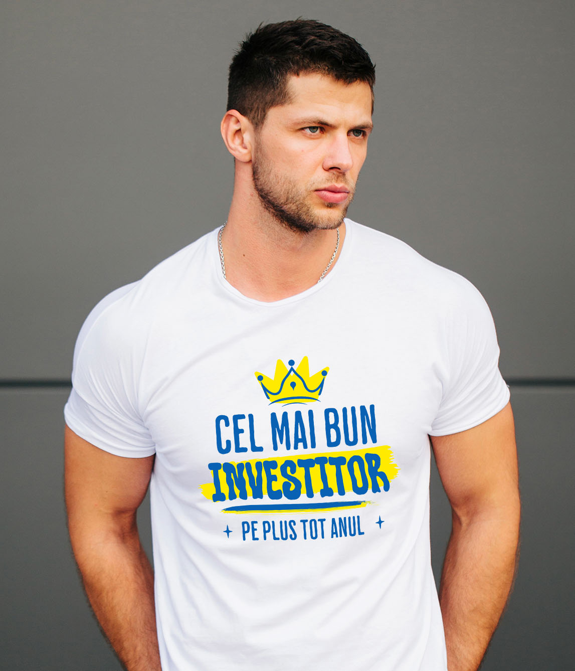 Tricou Femei, Barbati, Copii, Fata, Baiat, Unisex Personalizat Coroană Regală – Simbol al Investițiilor, Finanțelor și Succesului [1]