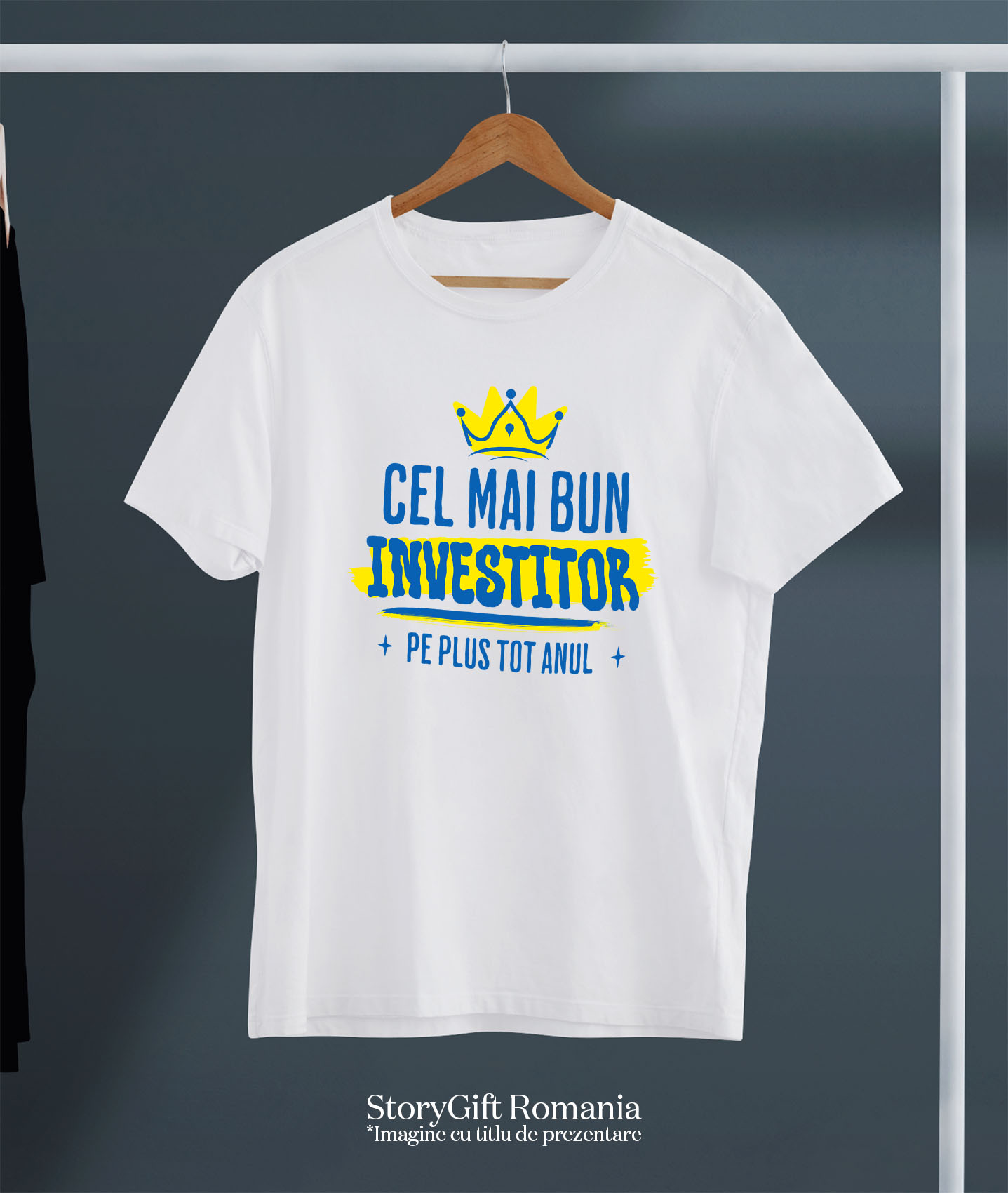 Tricou Femei, Barbati, Copii, Fata, Baiat, Unisex Personalizat Coroană Regală – Simbol al Investițiilor, Finanțelor și Succesului [2]