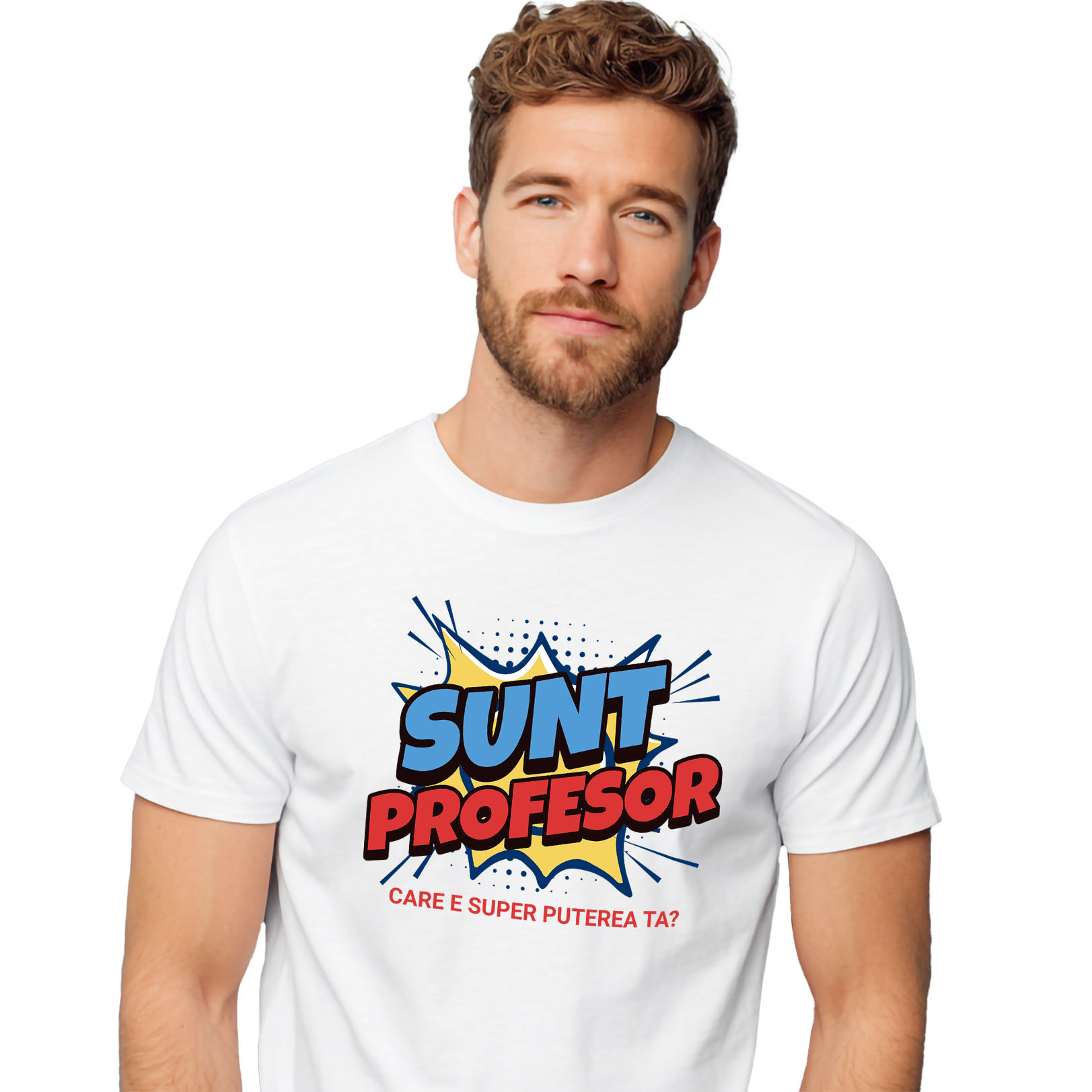 Tricou Femei, Barbati, Copii, Fata, Baiat, Unisex Personalizat Design Desene Animate – Super Profesor, Erou al Educației