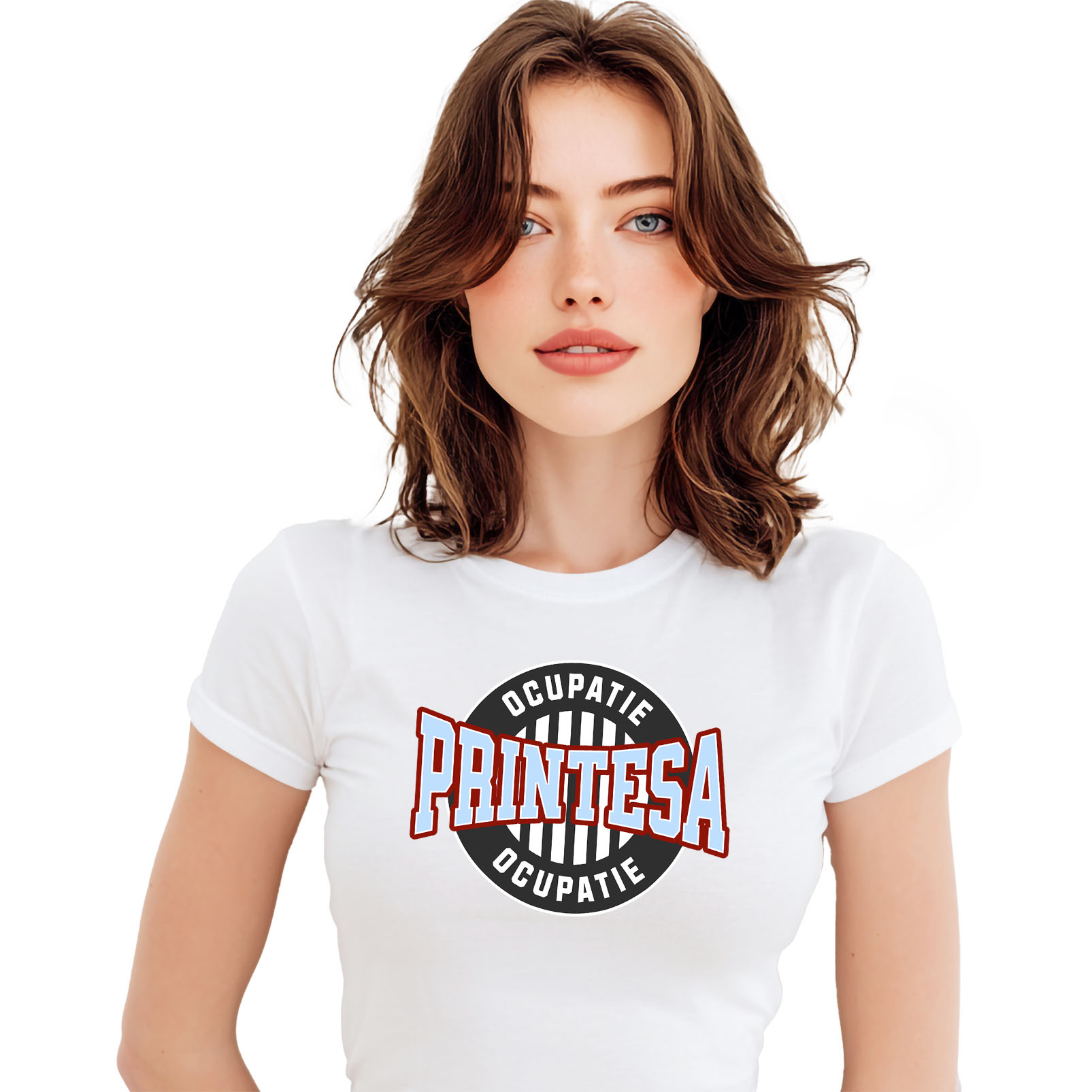 Tricou Femei, Barbati, Copii, Fata, Baiat, Unisex Personalizat Insignă Iluzie Optică – Prințesă, Regalitate, Umor Haioas