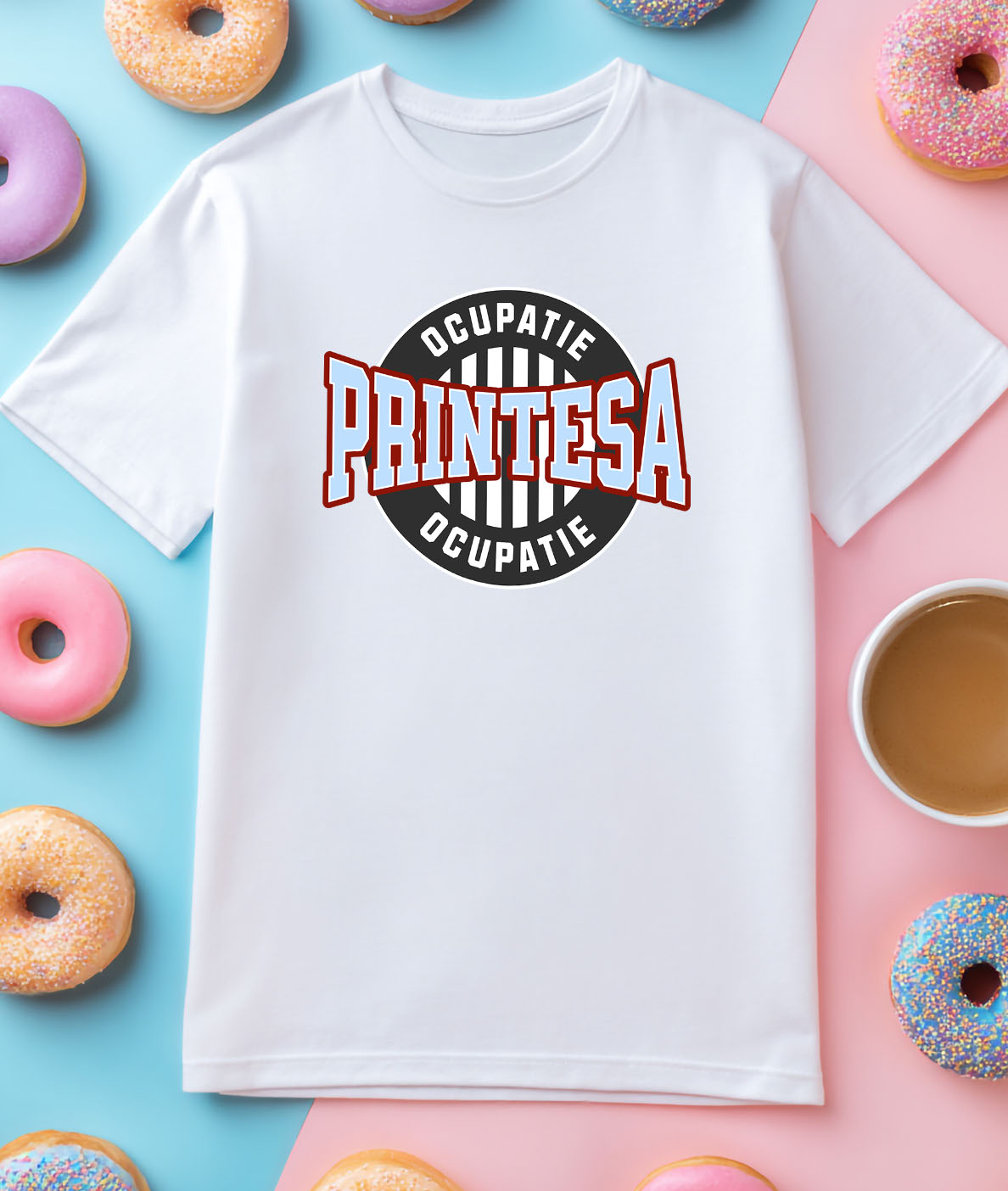 Tricou Femei, Barbati, Copii, Fata, Baiat, Unisex Personalizat Insignă Iluzie Optică – Prințesă, Regalitate, Umor Haioas [2]