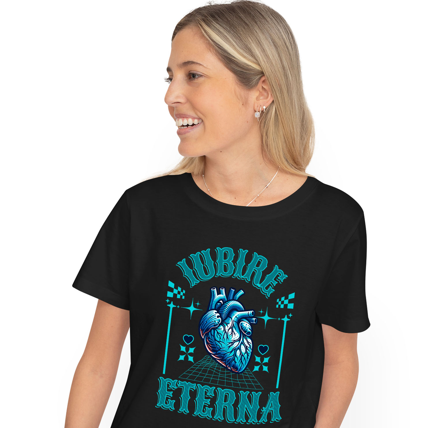 Mixed - Tricou Femei, Barbati, Copii, Fata, Baiat, Unisex Personalizat Inima Anatomica cu Text „Iubire Eterna” - Cadou Personalizat de Valentine's Day