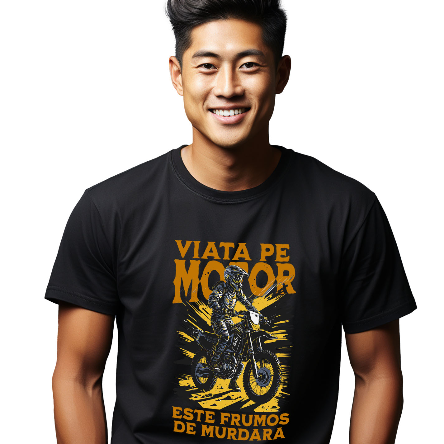 Motociclete - Tricou Femei, Barbati, Copii, Fata, Baiat, Unisex Personalizat Siluetă Motociclist Profesionist – Design Personalizat pentru Pasionați de Moto