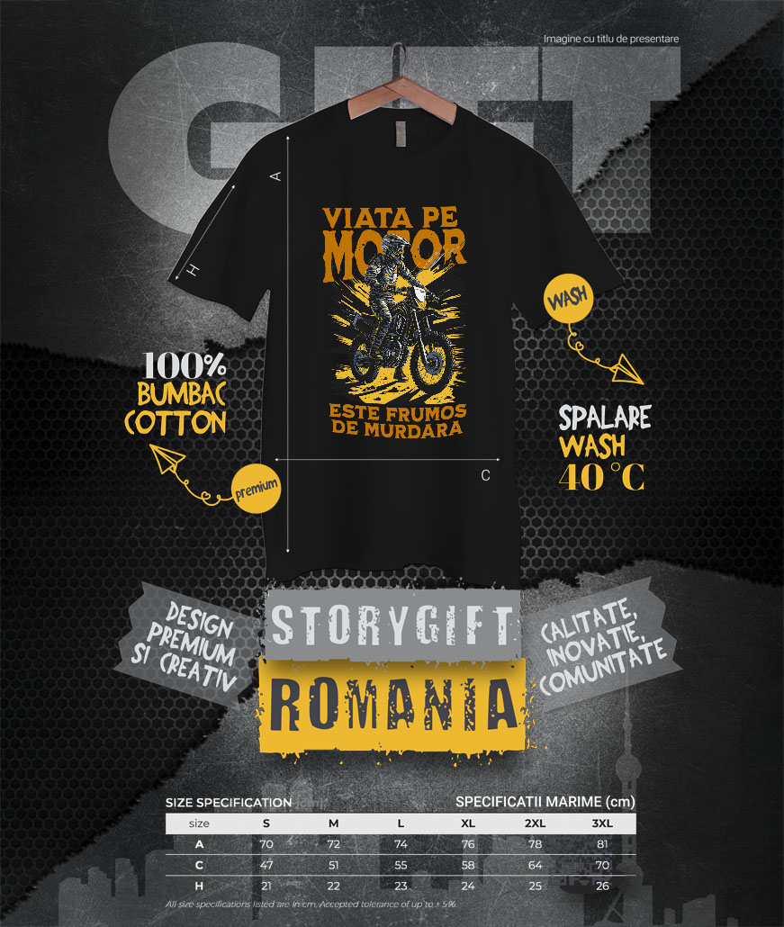 Tricou Femei, Barbati, Copii, Fata, Baiat, Unisex Personalizat Siluetă Motociclist Profesionist – Design Personalizat pentru Pasionați de Moto [3]