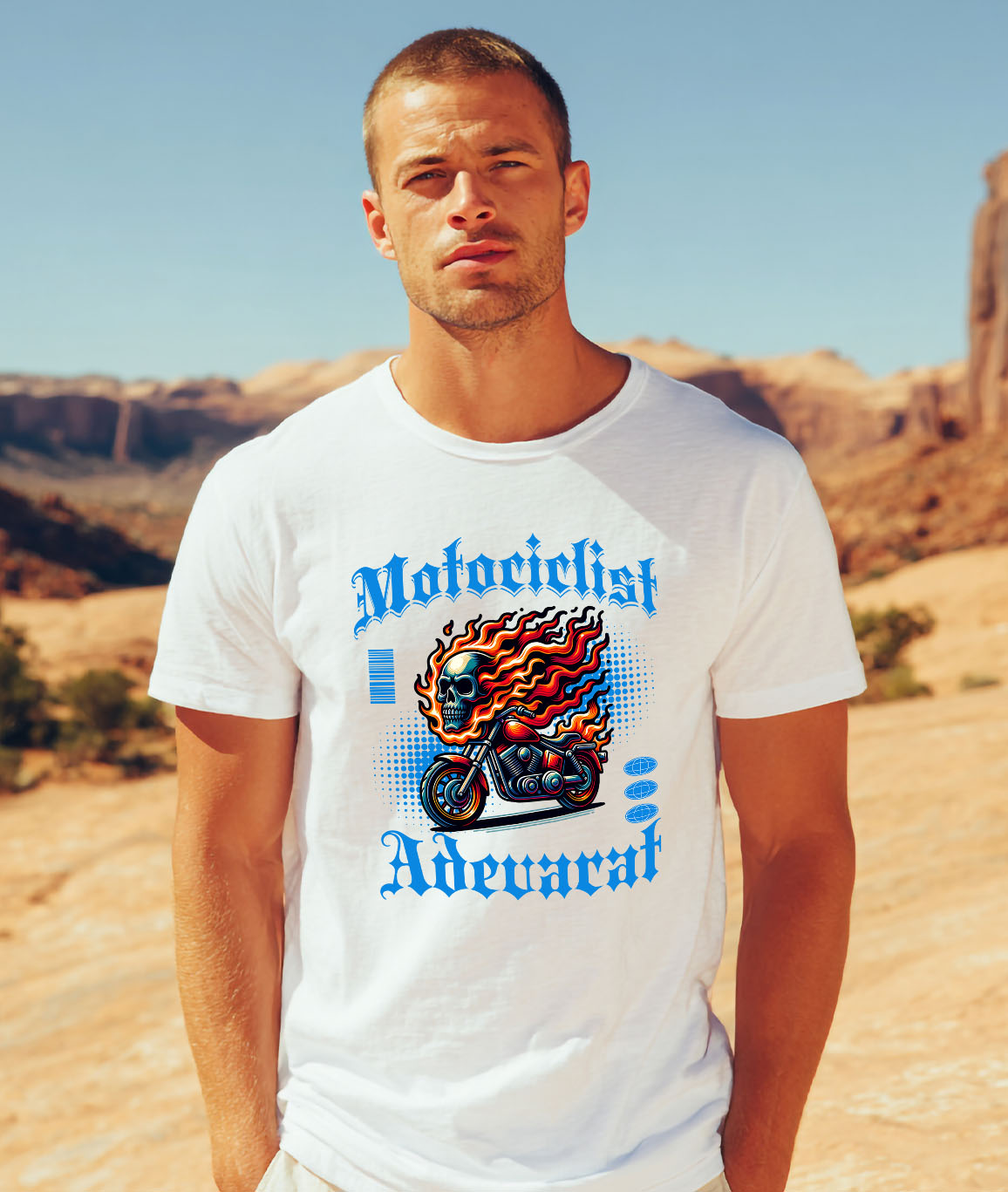 Tricou Femei, Barbati, Copii, Fata, Baiat, Unisex Personalizat Craniu Uman și Motor Vintage în Flăcări – Pasiunea unui Motociclist [1]