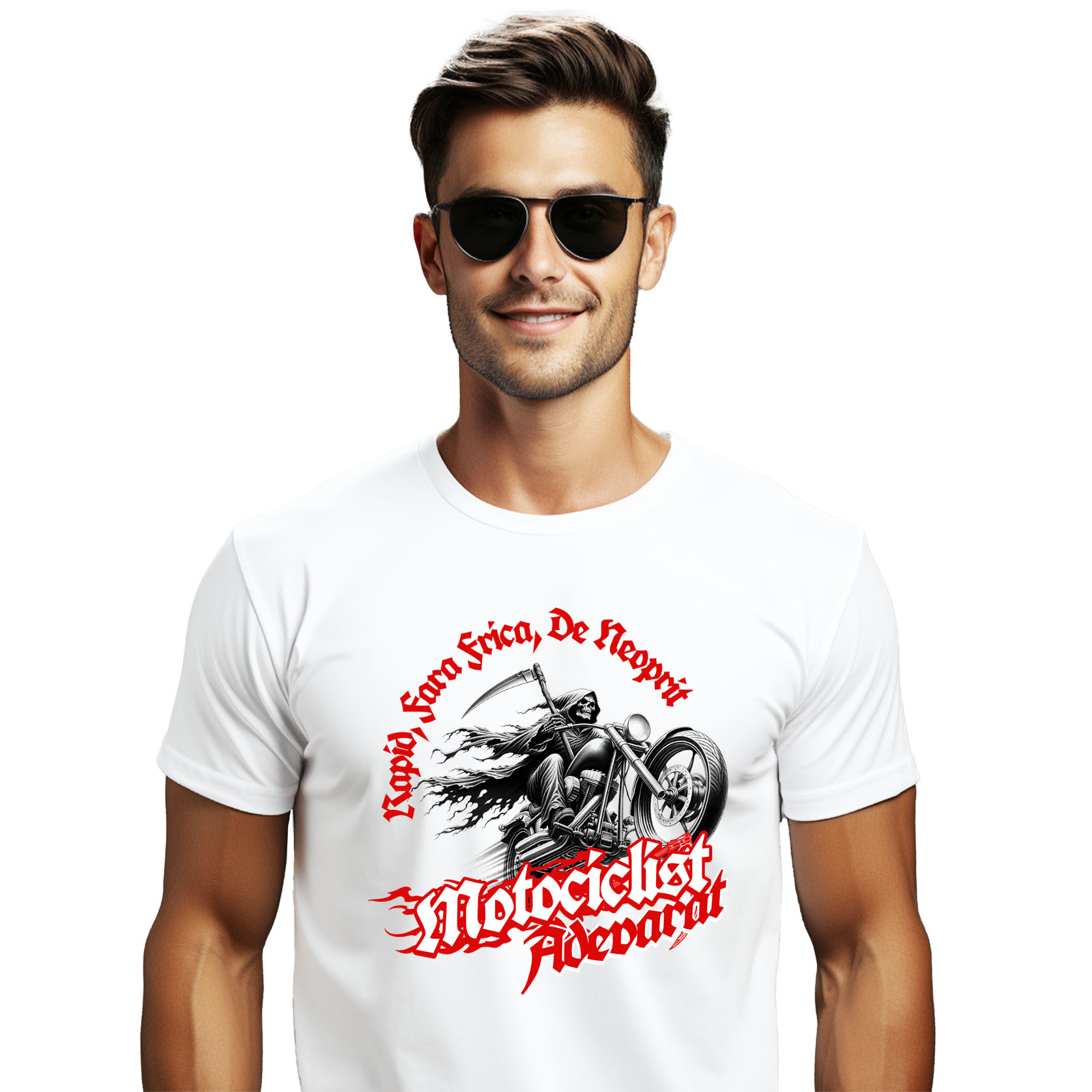 Motociclete - Tricou Femei, Barbati, Copii, Fata, Baiat, Unisex Personalizat Moartea cu Coasa pe Motocicletă – Design Horror și Misterios