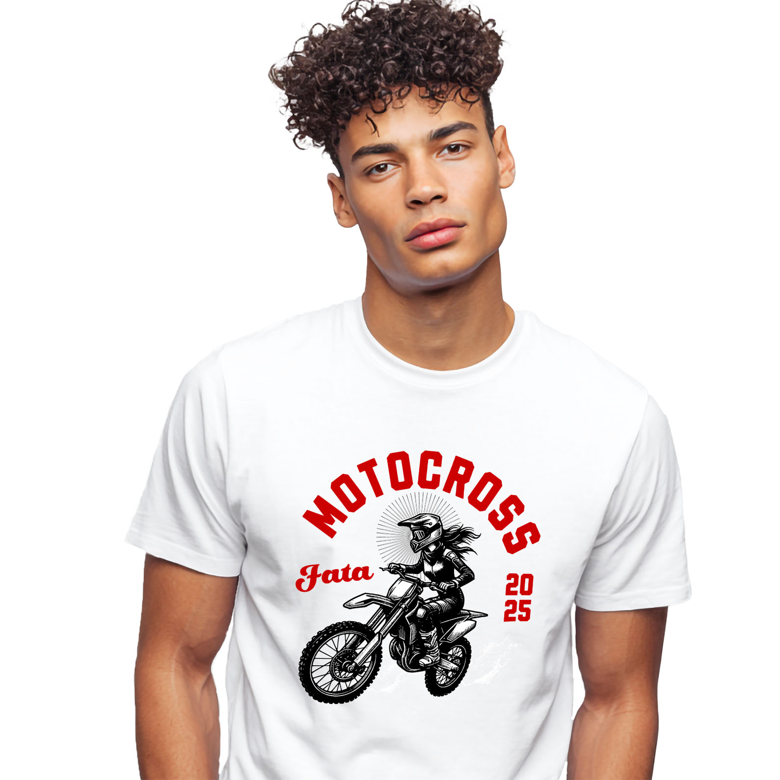 Motociclete - Tricou Femei, Barbati, Copii, Fata, Baiat, Unisex Personalizat Fată Motociclistă – Pasiune pentru Motocross și Adrenalină