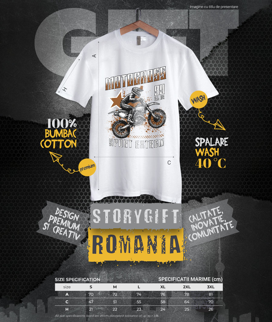 Tricou Femei, Barbati, Copii, Fata, Baiat, Unisex Personalizat Iubitor de Motocross – Aventura și Pasiunea Sportului Extrem [3]