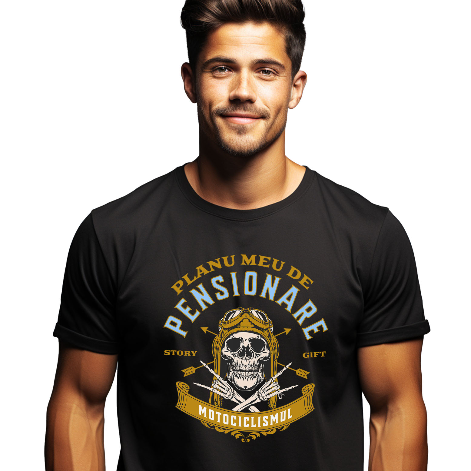 Motociclete - Tricou Femei, Barbati, Copii, Fata, Baiat, Unisex Personalizat Craniu Motociclist – Design Rebel Pentru Pasionații De Motoare