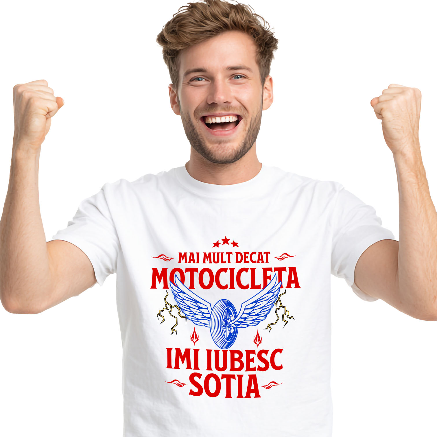 Motociclete - Tricou Femei, Barbati, Copii, Fata, Baiat, Unisex Personalizat Roată Motocicletă Cu Aripi – Simbolul Libertății Pe Două Roți