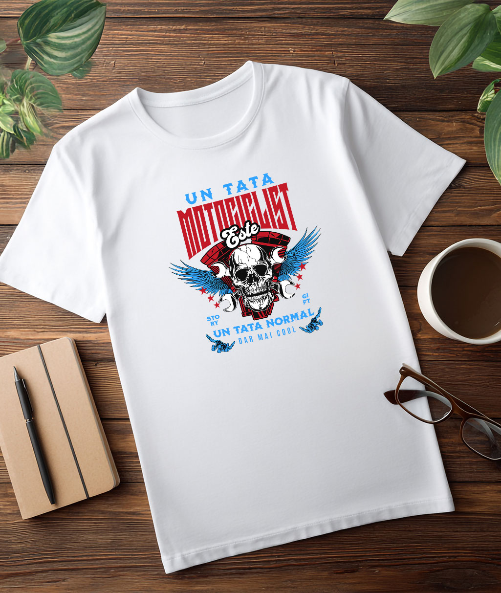 Tricou Femei, Barbati, Copii, Fata, Baiat, Unisex Personalizat Craniu Uman Horror Cu Aripi De Înger și Chei – Pasiune Pentru Motociclete [2]