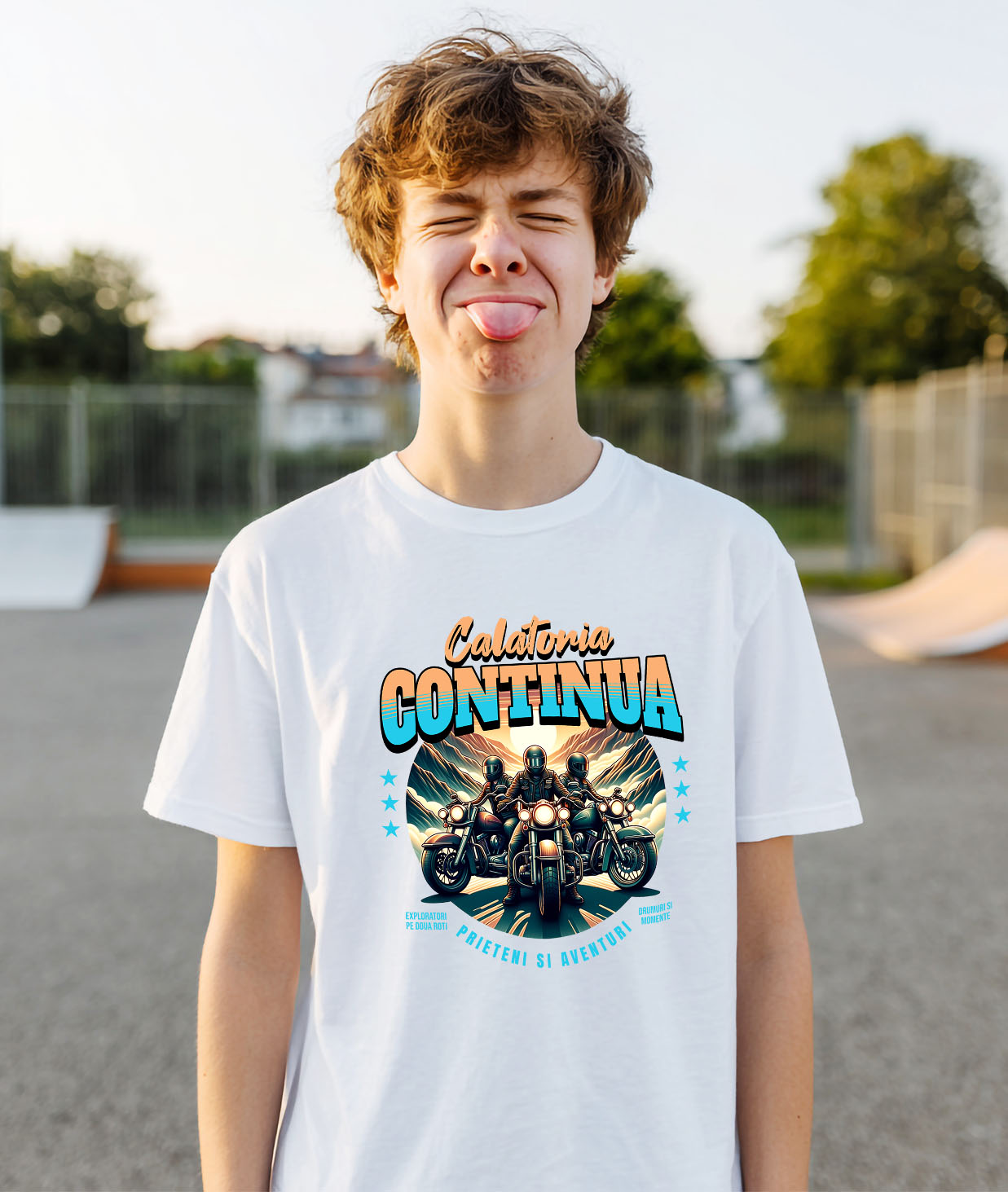 Tricou Femei, Barbati, Copii, Fata, Baiat, Unisex Personalizat Grup de Prieteni Motocicliști – Aventura și Călătorie pe Munți [1]