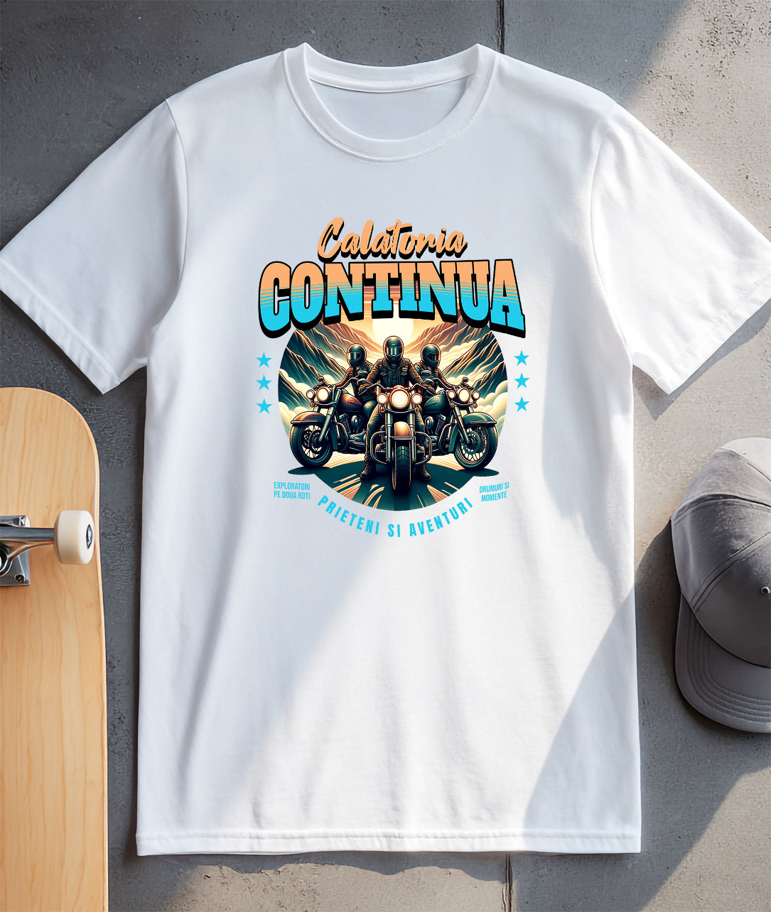 Tricou Femei, Barbati, Copii, Fata, Baiat, Unisex Personalizat Grup de Prieteni Motocicliști – Aventura și Călătorie pe Munți [2]