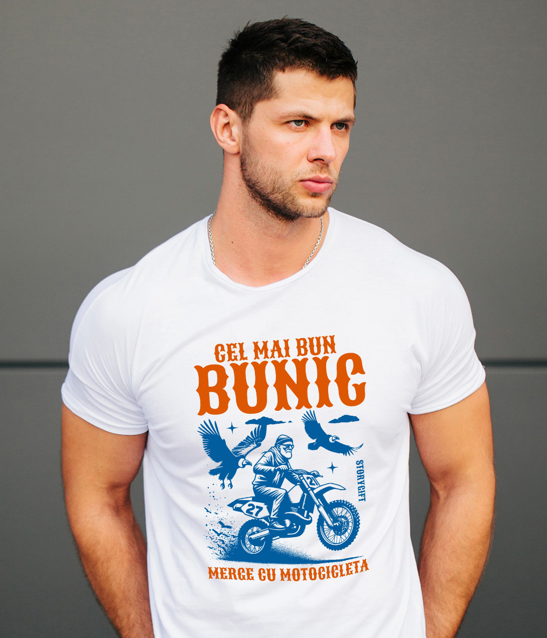 Tricou Femei, Barbati, Copii, Fata, Baiat, Unisex Personalizat Motocross și Adrenalină – Bărbat pe Motor de Curse în Natură [1]