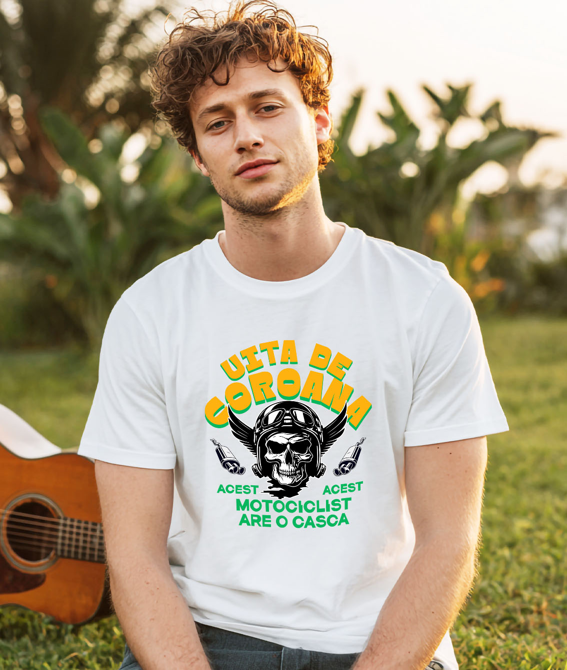 Tricou Femei, Barbati, Copii, Fata, Baiat, Unisex Personalizat Tricouri Personalizate Moto - Craniu cu Aripi, Rege pe Șosea [1]