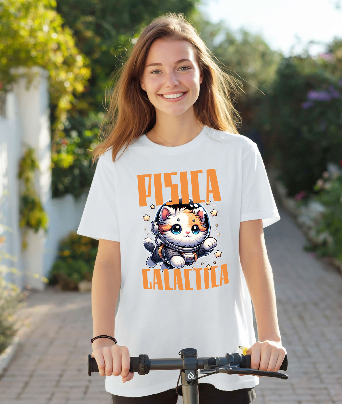 Tricou Femei, Barbati, Copii, Fata, Baiat, Unisex Personalizat "Pisica în Costum de Astronaut - Cadou Personalizat pentru Iubitorii de Pisici și Copii" [1]