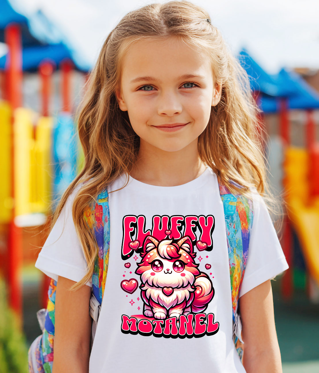 Tricou Femei, Barbati, Copii, Fata, Baiat, Unisex Personalizat Pisica Pufoasă Portocalie Îndrăgostită – Cadou Personalizat Fluiffy Motănel pentru Valentine's Day [2]