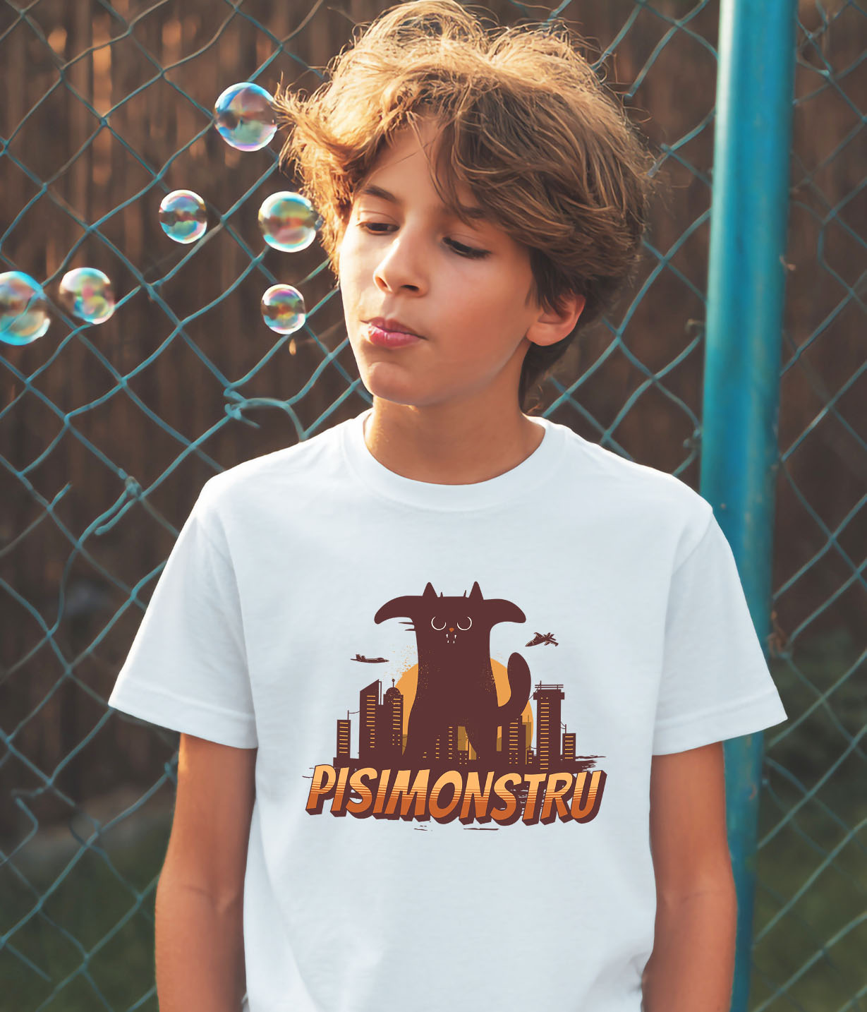 Tricou Femei, Barbati, Copii, Fata, Baiat, Unisex Personalizat Pisica Imensă Neagră cu Text PisiMonstru – Cadou Personalizat pentru Iubitorii de Motani și Pisici [2]