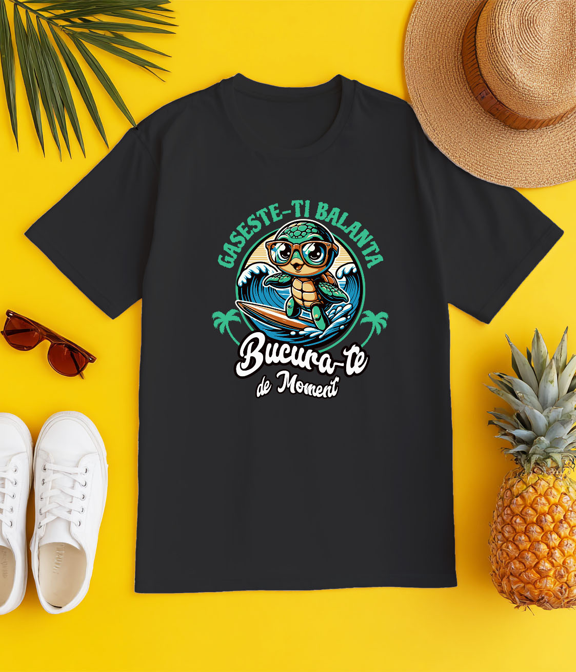 Tricou Femei, Barbati, Copii, Fata, Baiat, Unisex Personalizat Broasca Testoasa Pe Placa De Surf – Cadouri Personalizate Pentru Familie, Copii și Tati [2]