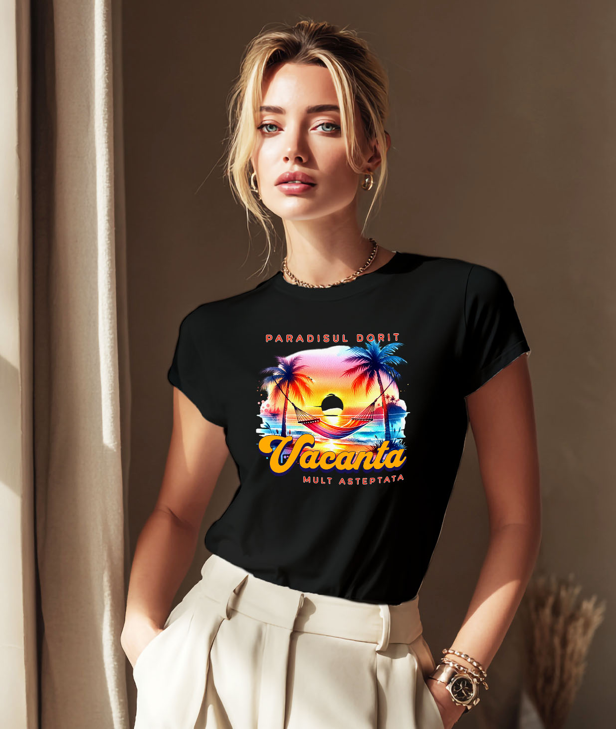 Tricou Femei, Barbati, Copii, Fata, Baiat, Unisex Personalizat Cadou Personalizat Plajă Tropicală – Amintiri Unice pentru Familie & Prieteni [1]