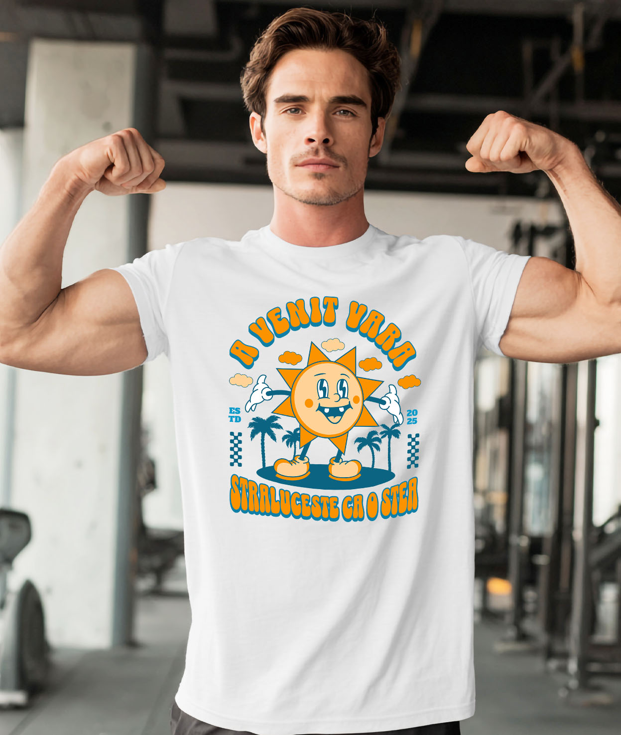 Tricou Femei, Barbati, Copii, Fata, Baiat, Unisex Personalizat Soare Vesel Strălucitor – Cadou Personalizat Plin de Energie Pentru Familie & Prieteni [1]