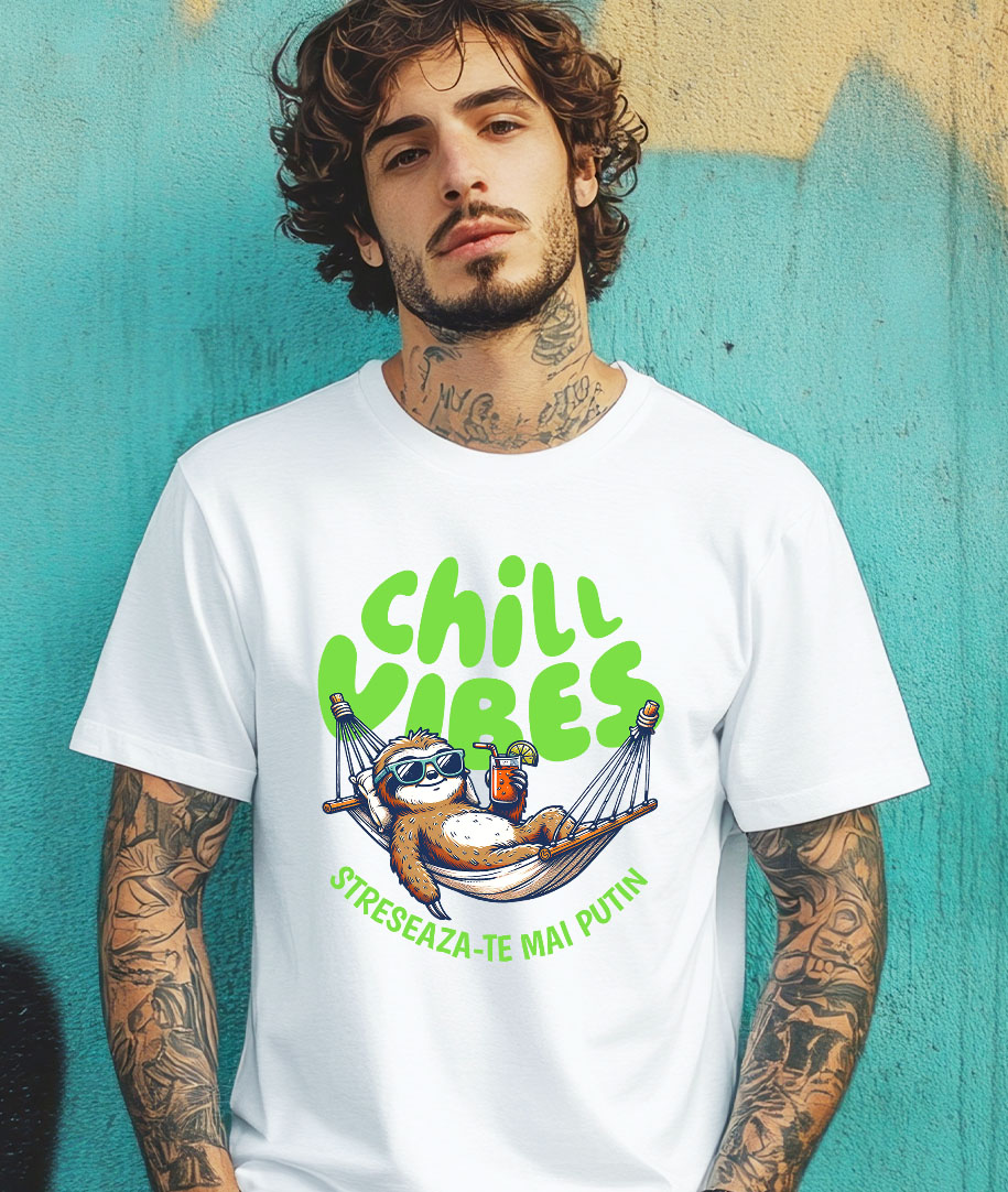 Tricou Femei, Barbati, Copii, Fata, Baiat, Unisex Personalizat "Produse personalizate pentru vacanță – Animal leneș în hamac cu ochelari de soare și cocktail rece" [1]