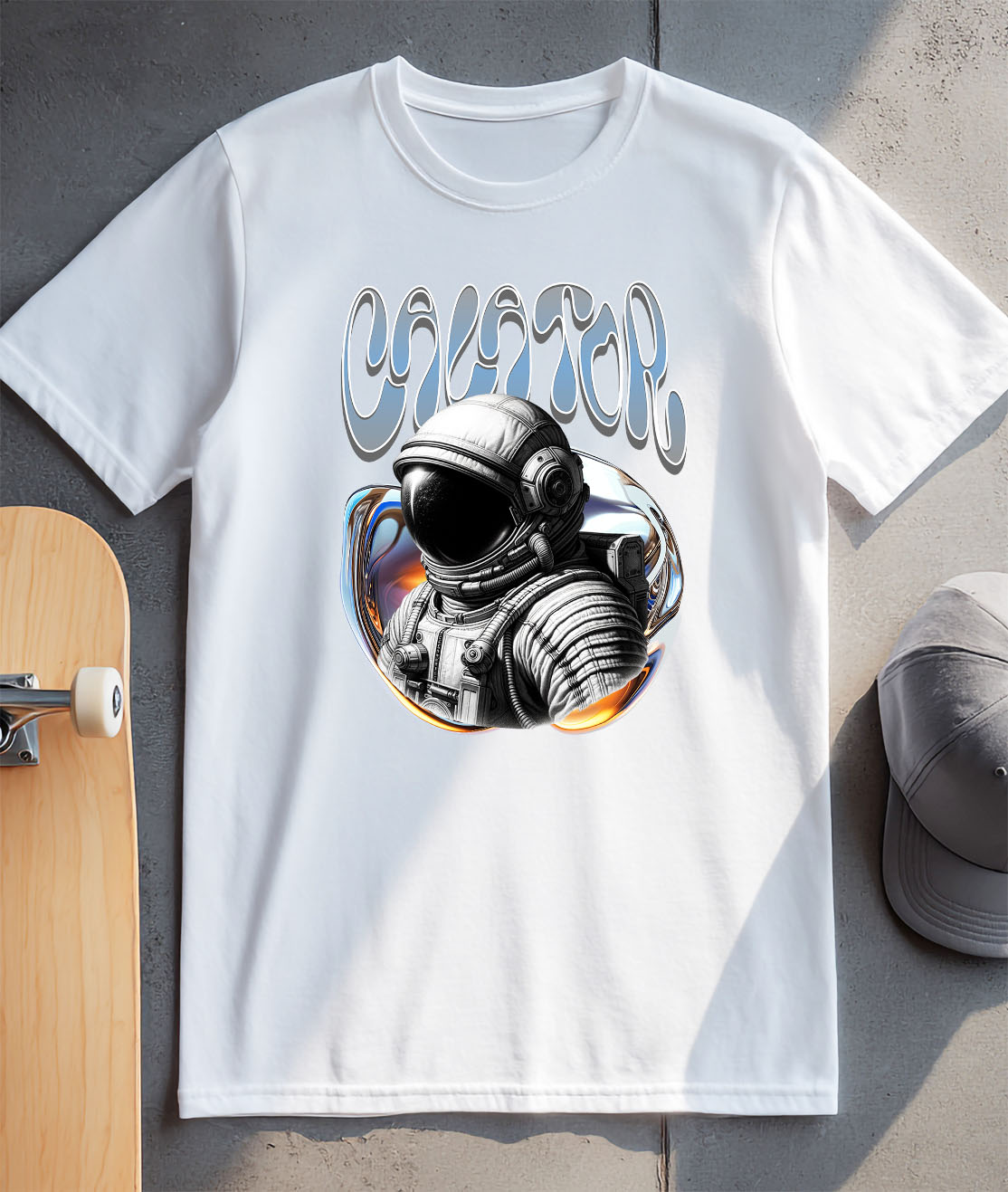 Tricou Femei, Barbati, Copii, Fata, Baiat, Unisex Personalizat "Astronaut Costum Spațial și Artă Abstractă - Produse Personalizate pentru Familie, Copii, Tati și Prieteni" [2]
