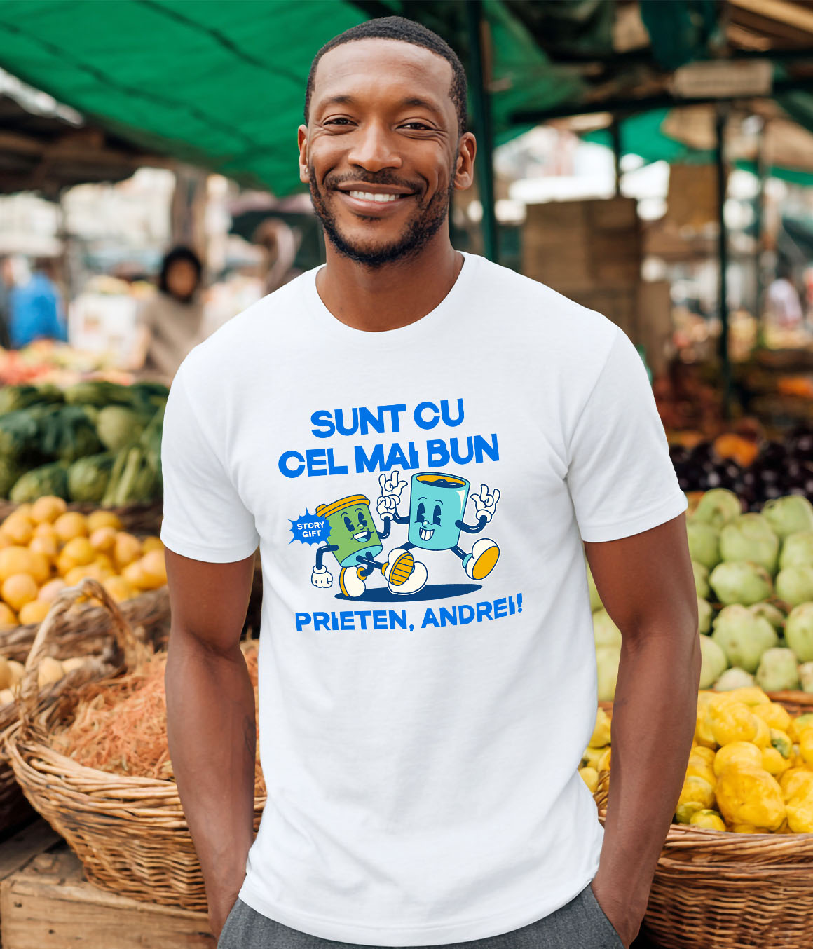 Tricou Femei, Barbati, Copii, Fata, Baiat, Unisex Personalizat Animatie Sef Birou Cu Cafea și Tigara - Cadouri Personalizate pentru Familie, Copii, Tati și Prieteni [1]