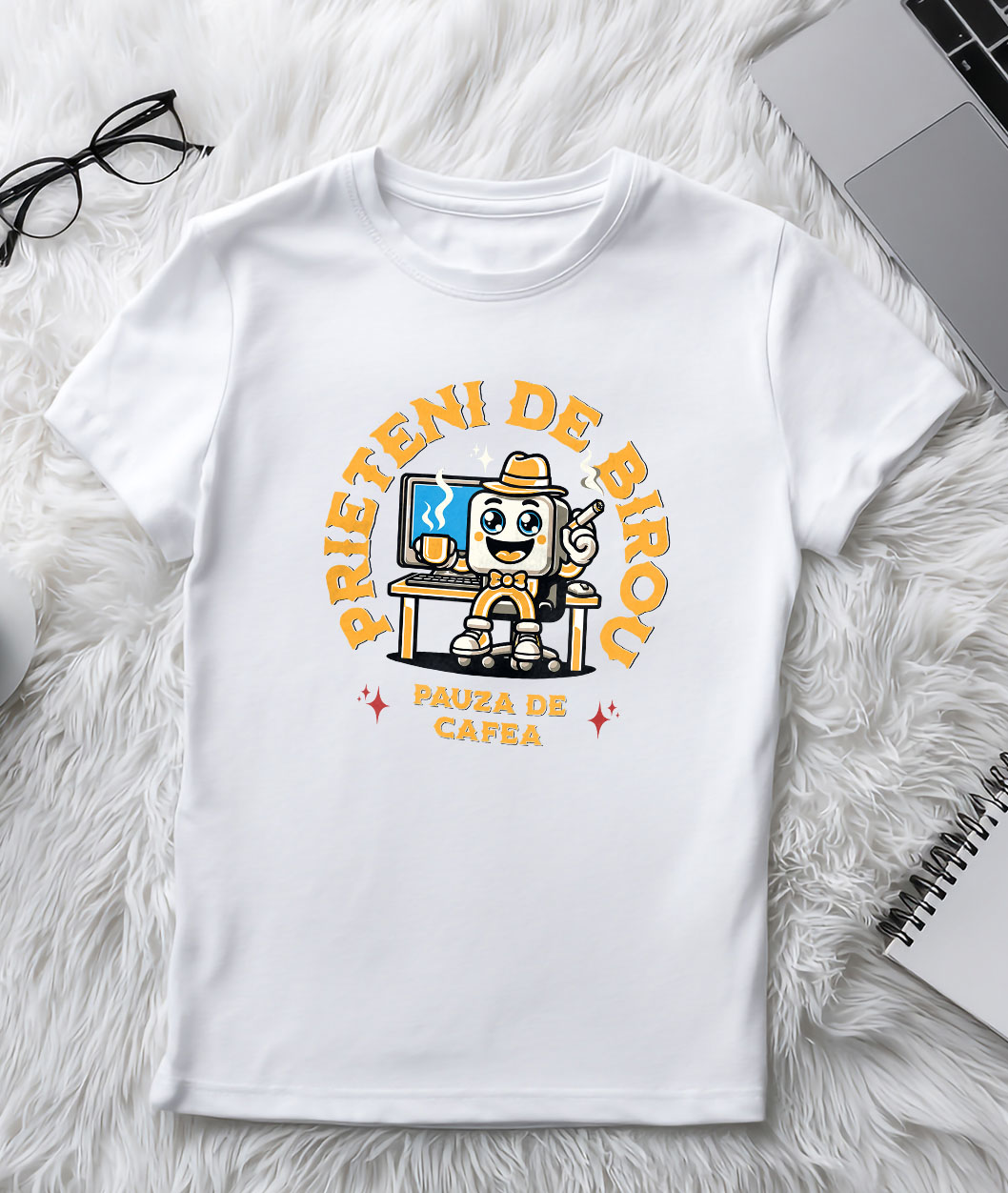 Tricou Femei, Barbati, Copii, Fata, Baiat, Unisex Personalizat Cadouri personalizate pentru birou, familie, copii, tati și prieteni - Animatie sef birou [2]