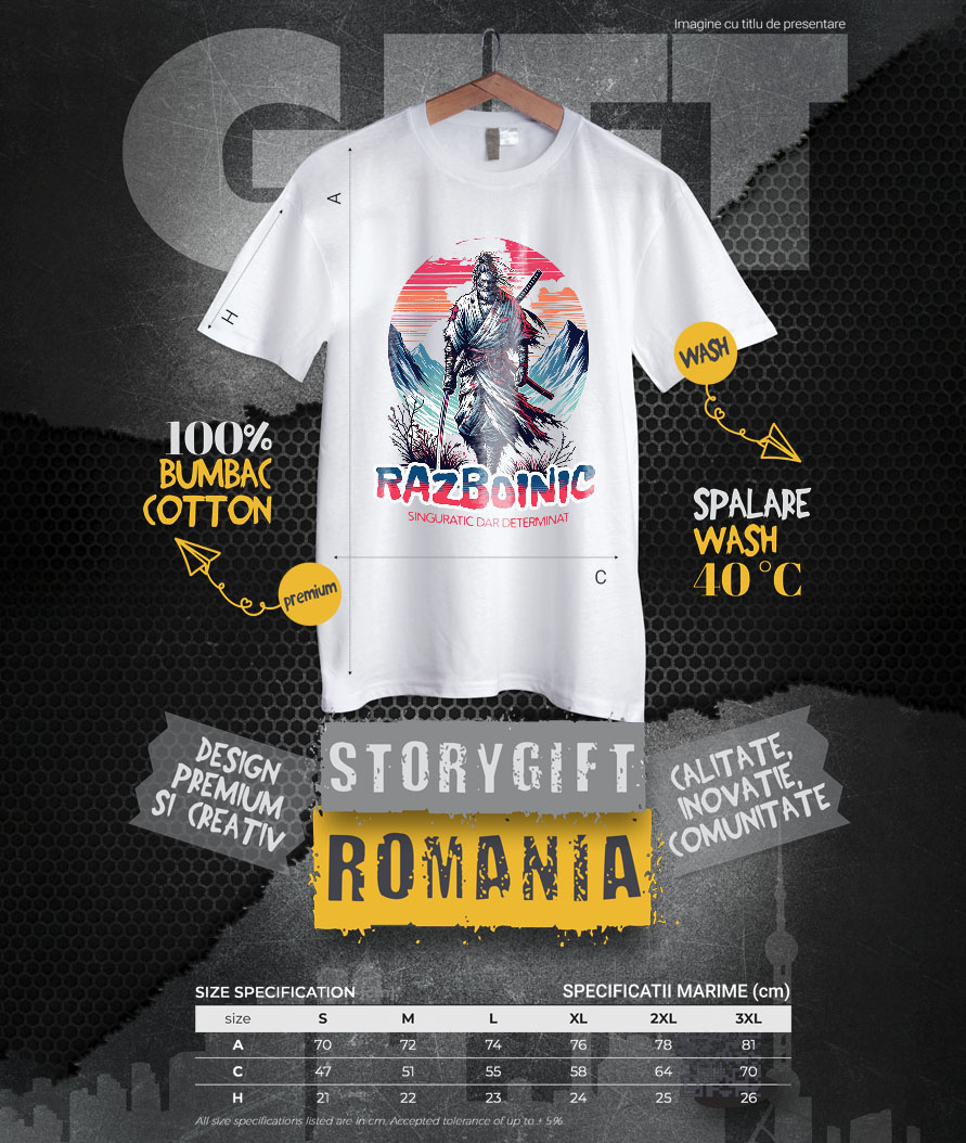 Tricou Femei, Barbati, Copii, Fata, Baiat, Unisex Personalizat Cadouri personalizate – Războinic stil asiatic pe vârful muntelui cu sabie și apus de soare [3]