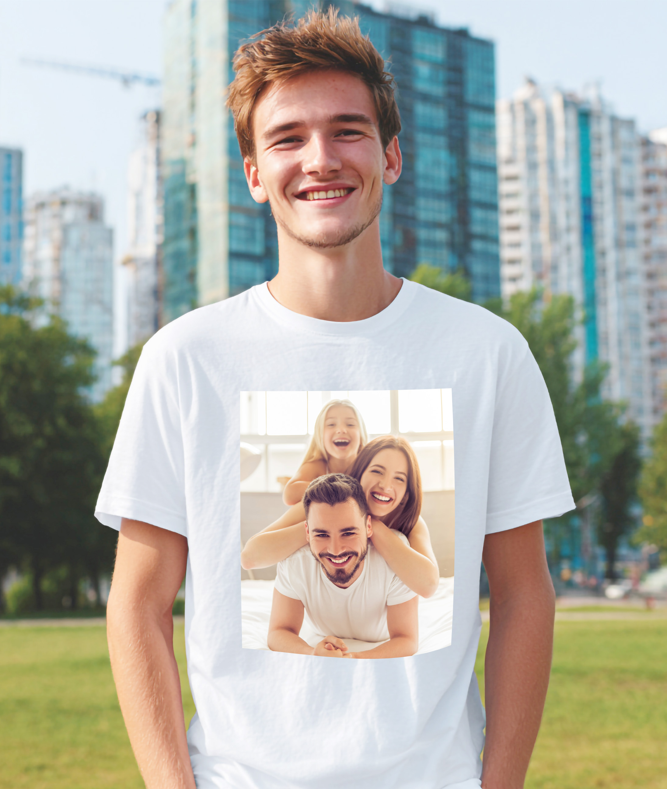 Tricou Barbati personalizat cu poza / fotografie 100% Bumbac, Alb, XL [1]