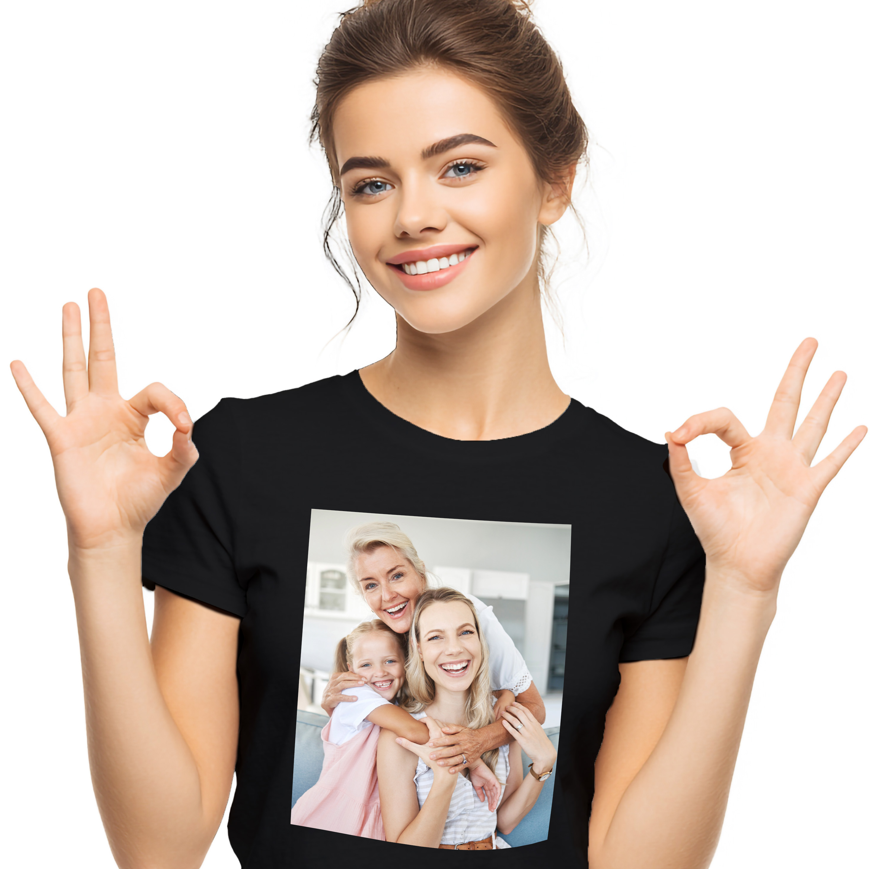 Tricou Femei personalizat cu poza / fotografie 100% Bumbac, Negru, XL [0]