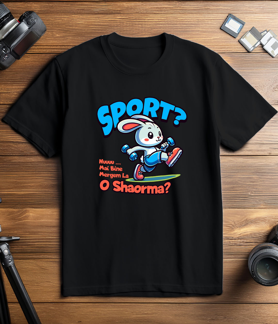 Tricou Femei, Barbati, Copii, Fata, Baiat, Unisex Personalizat Iepure Sportiv Gri Cu Gantere – Design Haios pentru Cadouri Personalizate [2]