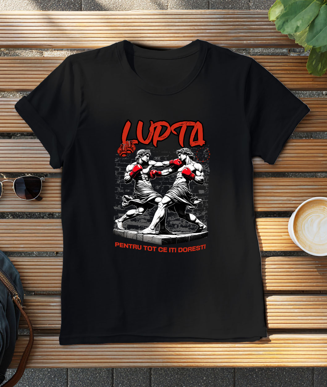 Tricou Femei, Barbati, Copii, Fata, Baiat, Unisex Personalizat Meci de Box Între Statui – Design Stil Grecesc pentru Cadouri Personalizate [2]