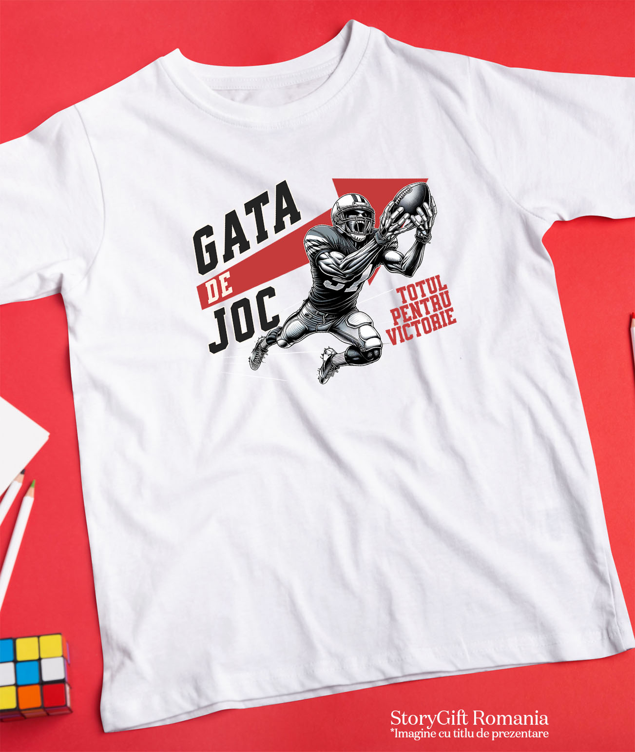 Tricou Femei, Barbati, Copii, Fata, Baiat, Unisex Personalizat Jucător de Fotbal American – Design Sportiv pentru Cadouri Personalizate [2]