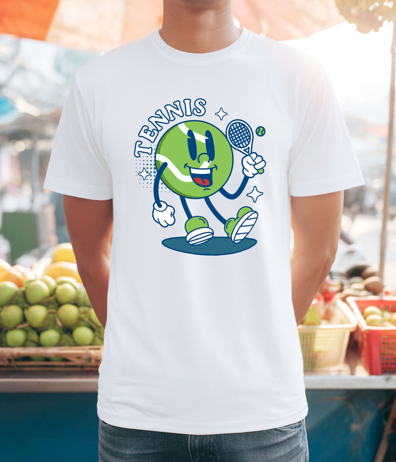 Tricou Femei, Barbati, Copii, Fata, Baiat, Unisex Personalizat Minge de Tenis Animată – Design Sportiv și Vesel [1]