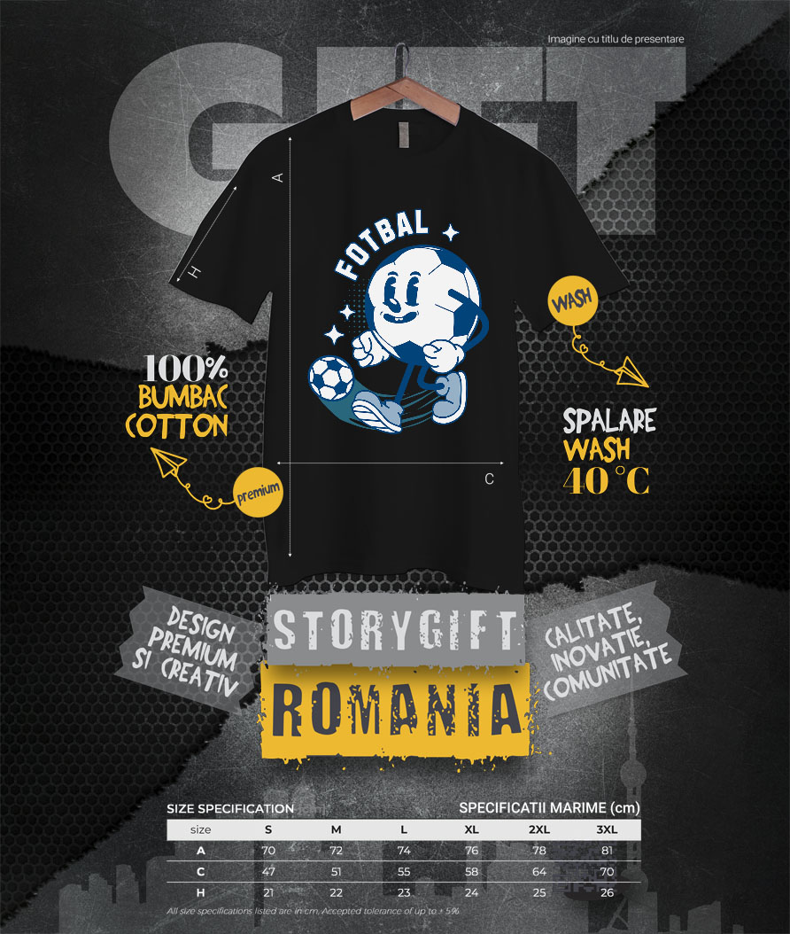 Tricou Femei, Barbati, Copii, Fata, Baiat, Unisex Personalizat Minge de Fotbal Animată – Design Motivațional și Sportiv [3]