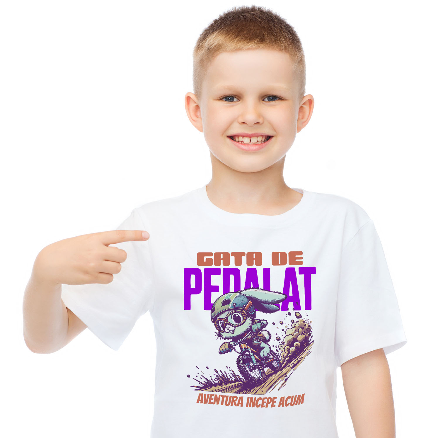 Tricou Femei, Barbati, Copii, Fata, Baiat, Unisex Personalizat Iepure Haios Pe Bicicletă – Design Amuzant Pentru Aventuri Pe Două Roți [1]